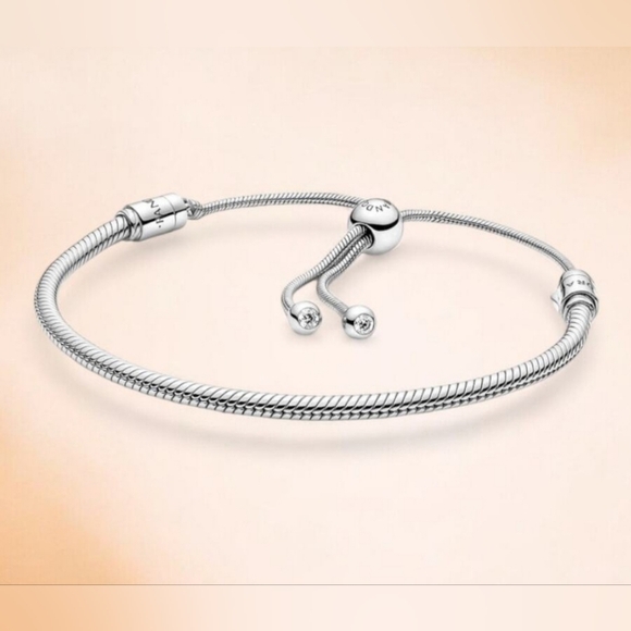 Pandora Moments Snake Chain Slider Bracelet - Picture 4 of 11